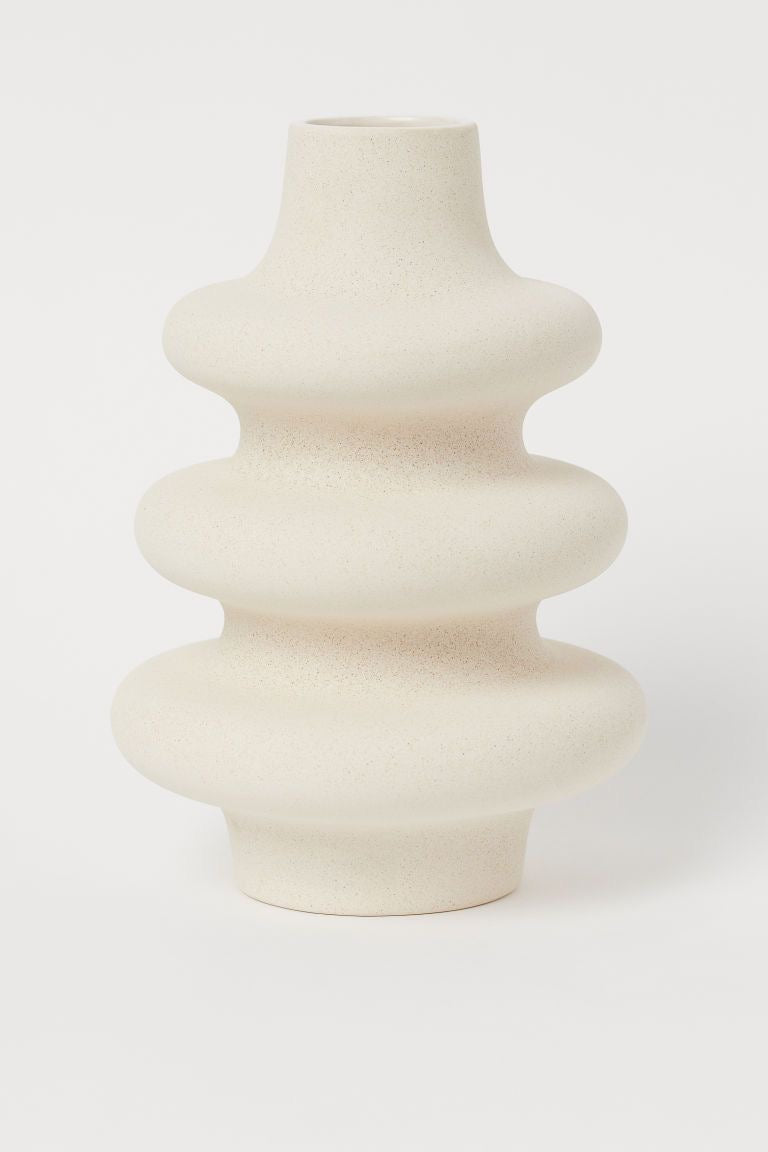 Vaso de cerâmica bege Nordic - Minimalista - Minimalist House LTDA