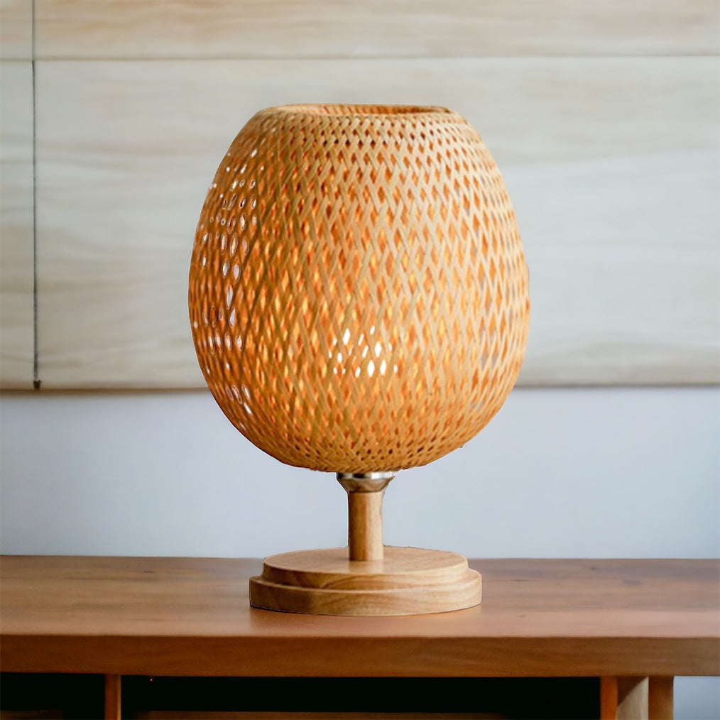Bamboo Lamp - Abajur Tecelagem De Bambu Lâmpada Criativa - Minimalist House LTDA