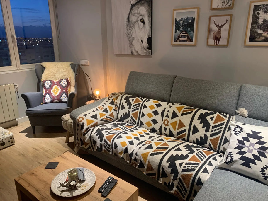 Manta Xadrez boêmio - Macio confy - Minimalist House LTDA