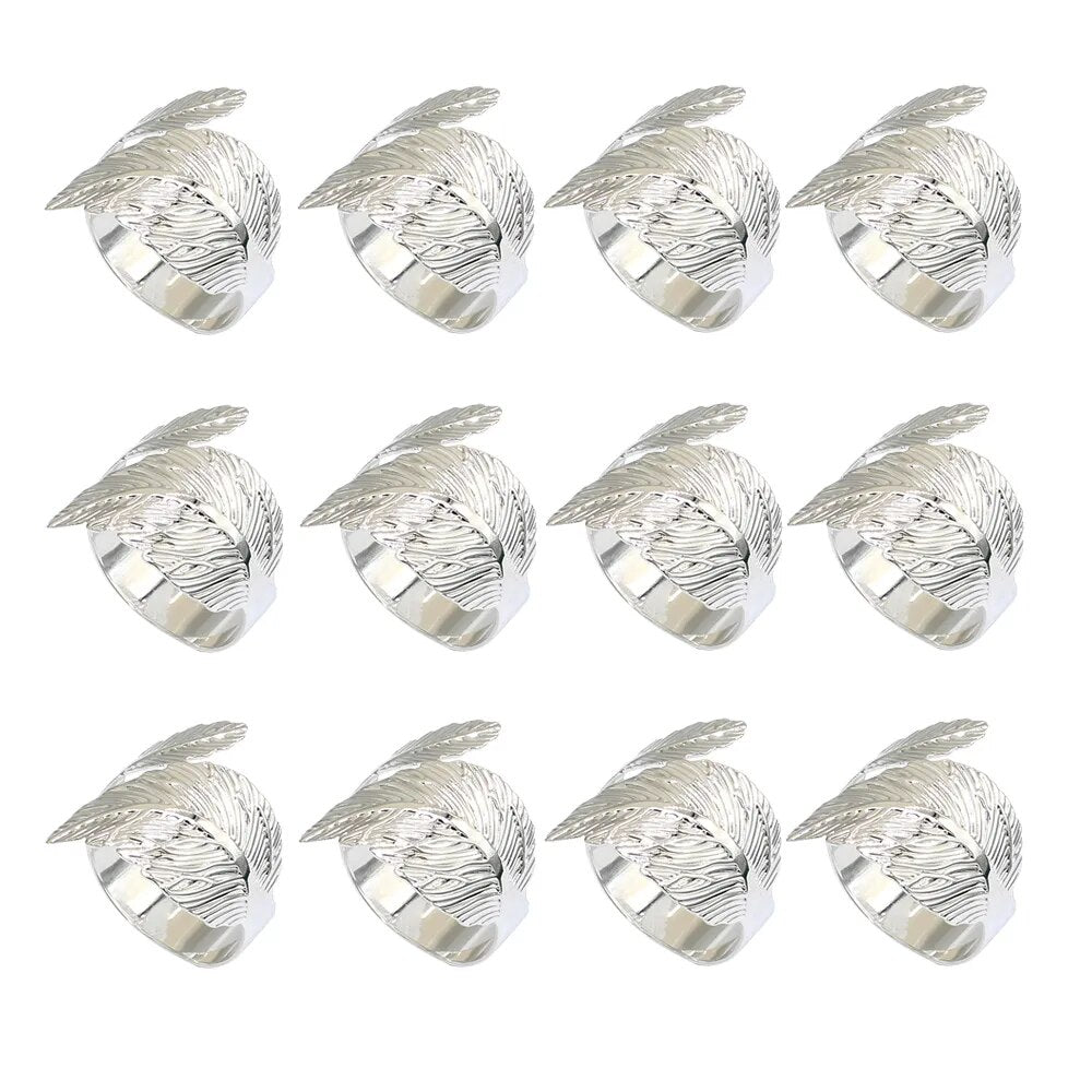 Anel de guardanapo - Folha 12Pcs - Minimalist House LTDA