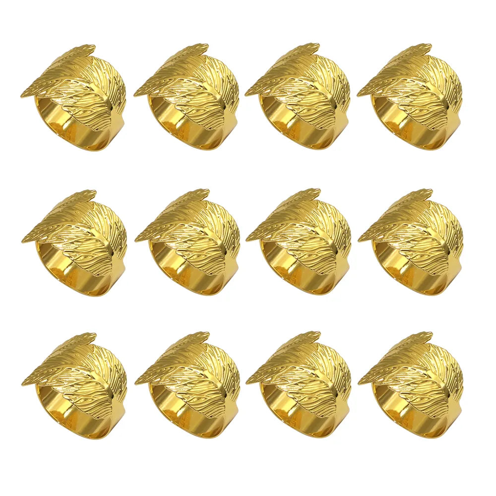 Anel de guardanapo - Folha 12Pcs - Minimalist House LTDA