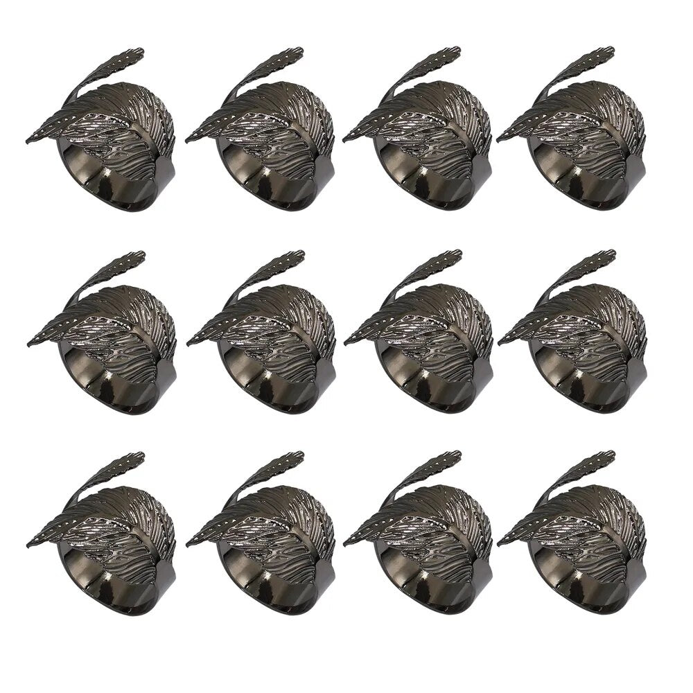 Anel de guardanapo - Folha 12Pcs - Minimalist House LTDA