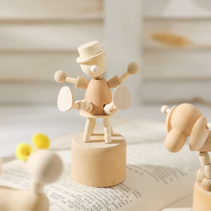 Mini réplica de fantoche em madeira - CARTOON - Minimalist House LTDA