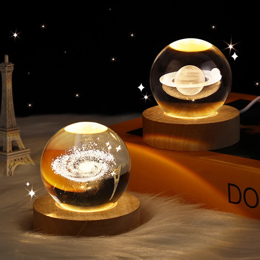 Globo de Cristal Planetário USB - GALAXY - Minimalist House LTDA