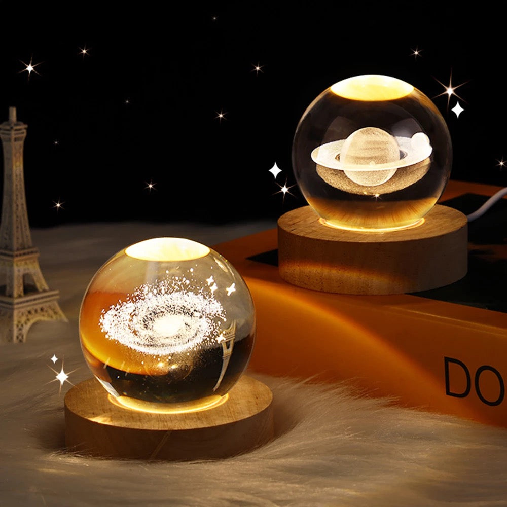 Globo de Cristal Planetário USB - GALAXY - Minimalist House LTDA