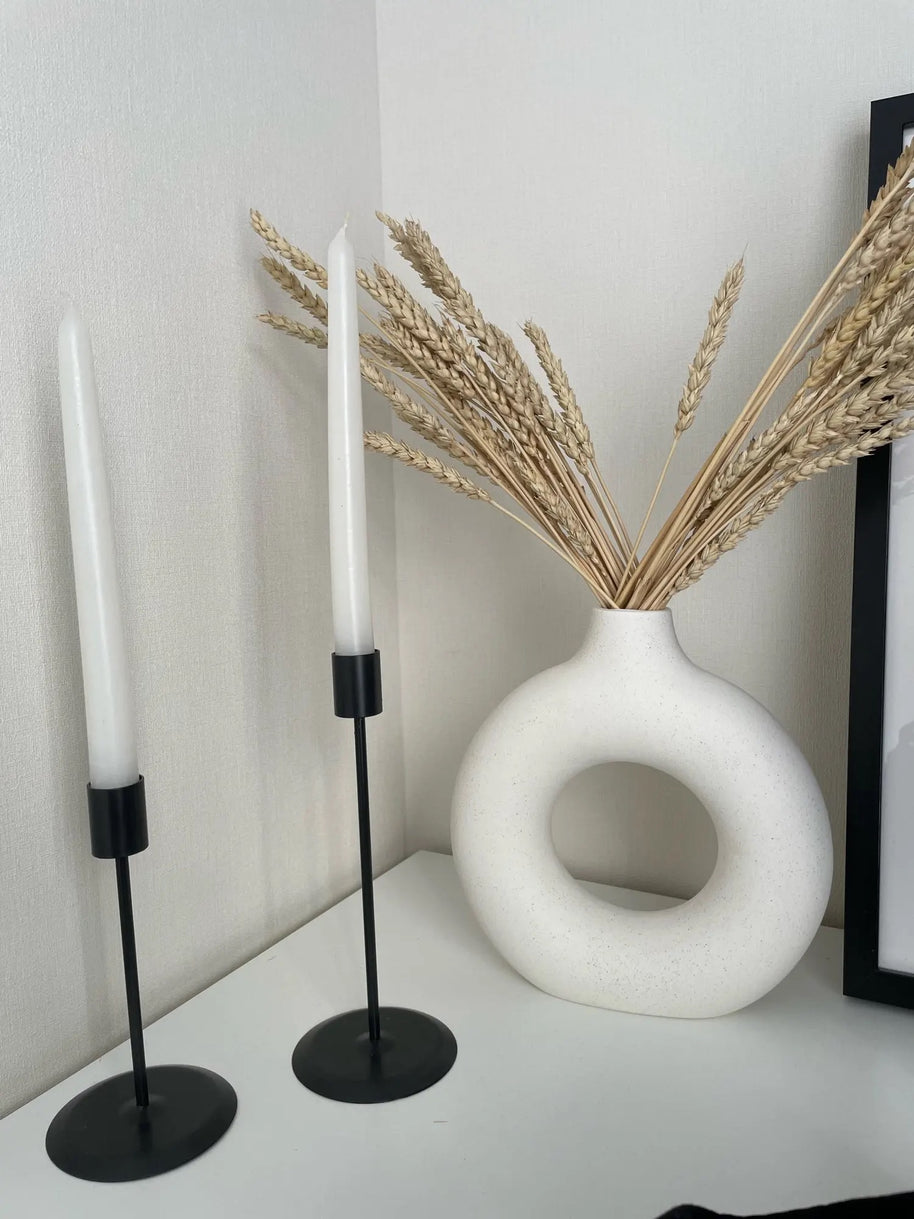 Vaso de cerâmica oco - Circle Nórdico - Minimalist House LTDA