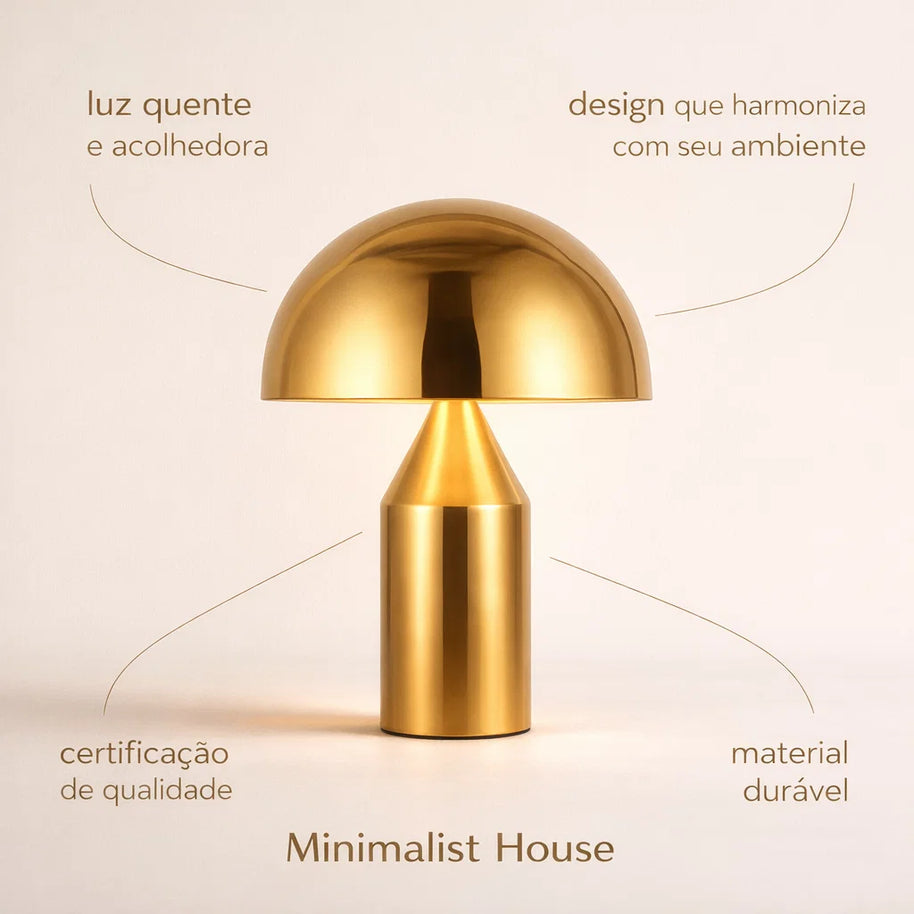 Luminária Cromada - Mushroom