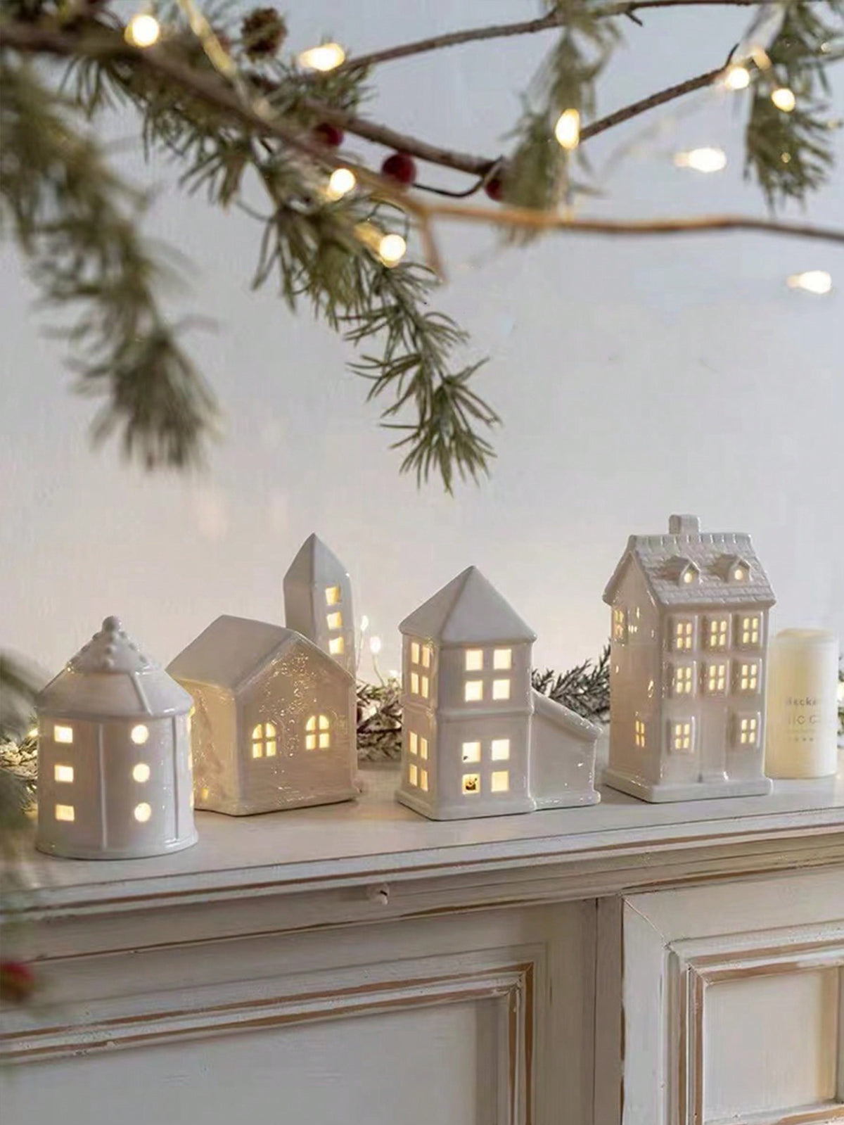 Decoração de Natal de Cerâmica Romântica para Casa 1 Peça