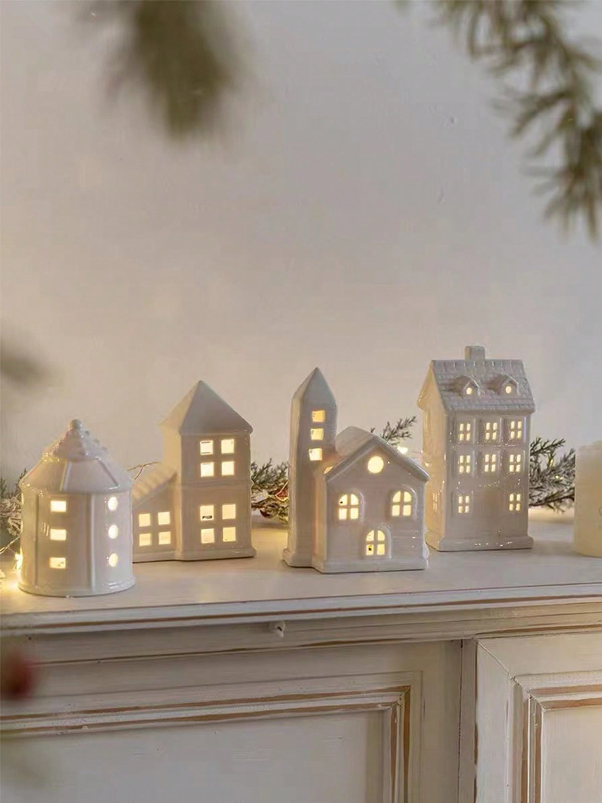 Decoração de Natal de Cerâmica Romântica para Casa 1 Peça