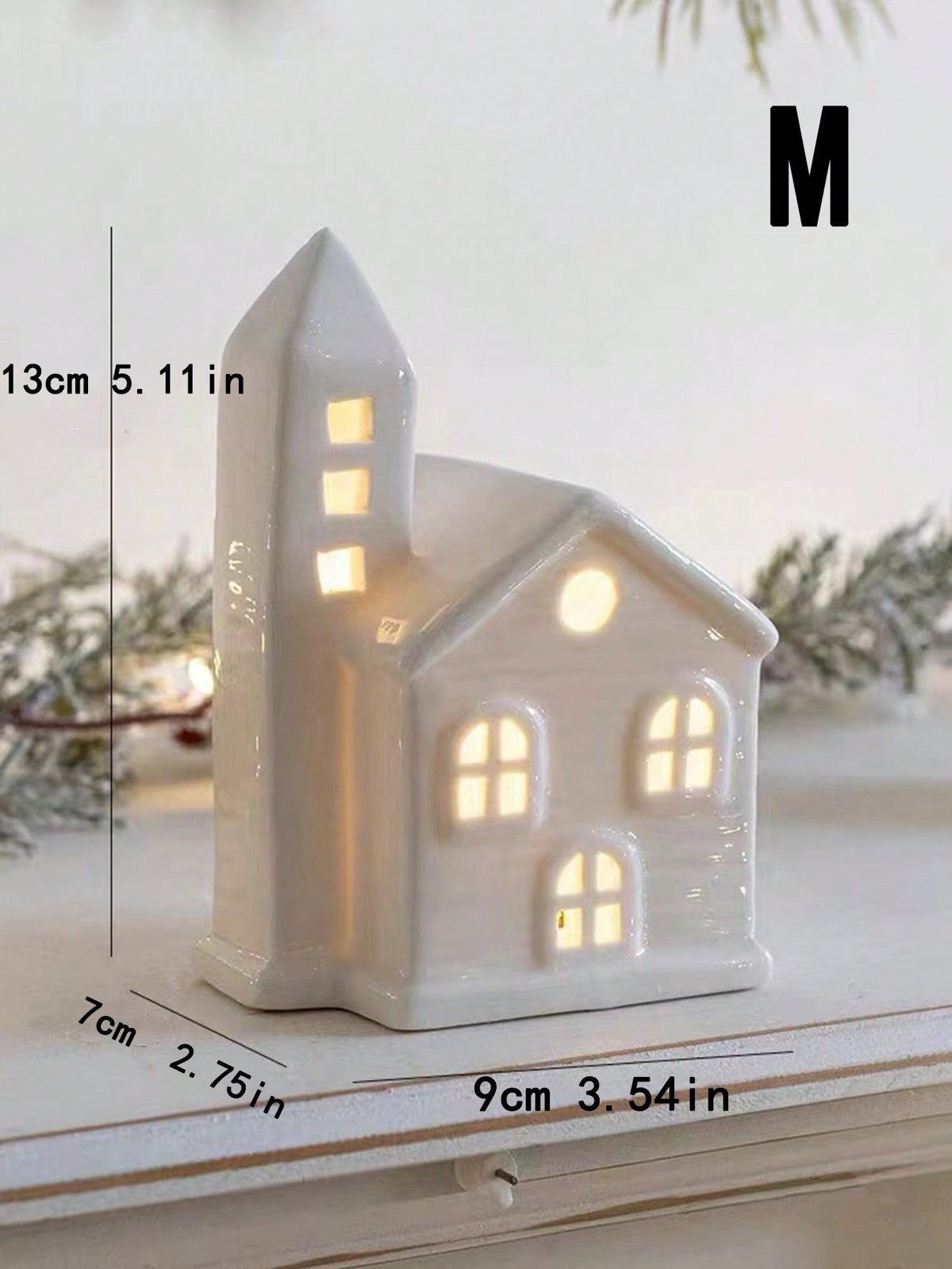 Decoração de Natal de Cerâmica Romântica para Casa 1 Peça