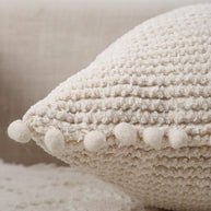 Cirelle Capa de Almofada Decorativa Pom Pom Bege
