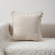 Cirelle Capa de Almofada Decorativa Pom Pom Bege