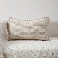 Cirelle Capa de Almofada Decorativa Pom Pom Bege