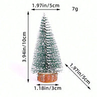 Cirelle Mini Árvore de Natal Artificial Cedro com Base de Madeira Neve