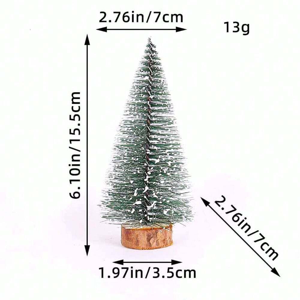 Cirelle Mini Árvore de Natal Artificial Cedro com Base de Madeira Neve