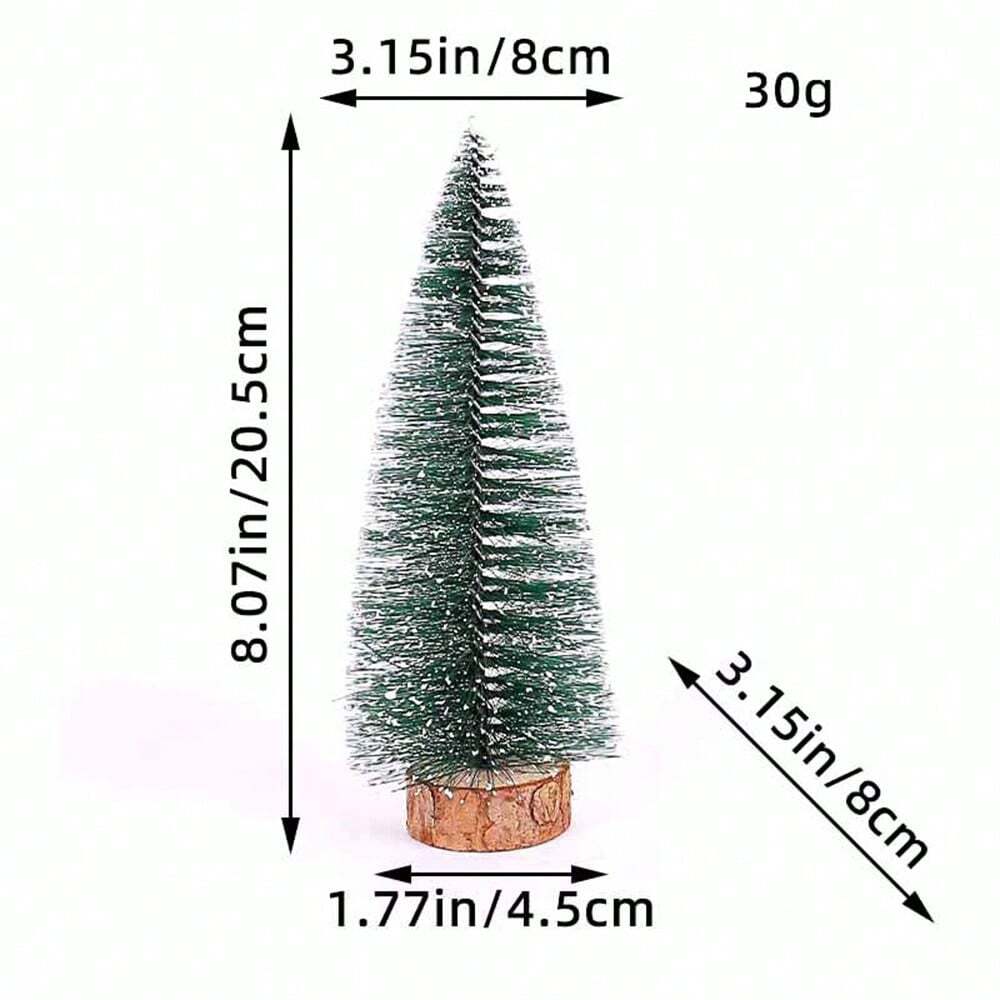 Cirelle Mini Árvore de Natal Artificial Cedro com Base de Madeira Neve