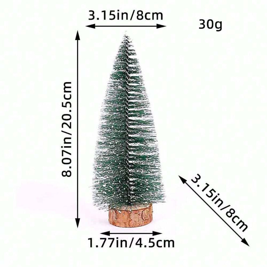 Cirelle Mini Árvore de Natal Artificial Cedro com Base de Madeira Neve
