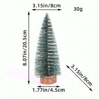 Cirelle Mini Árvore de Natal Artificial Cedro com Base de Madeira Neve