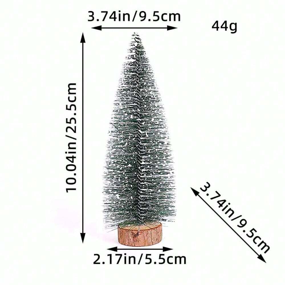 Cirelle Mini Árvore de Natal Artificial Cedro com Base de Madeira Neve