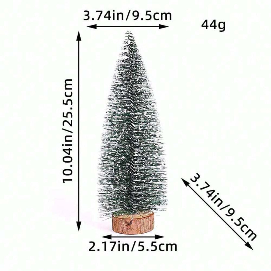 Cirelle Mini Árvore de Natal Artificial Cedro com Base de Madeira Neve