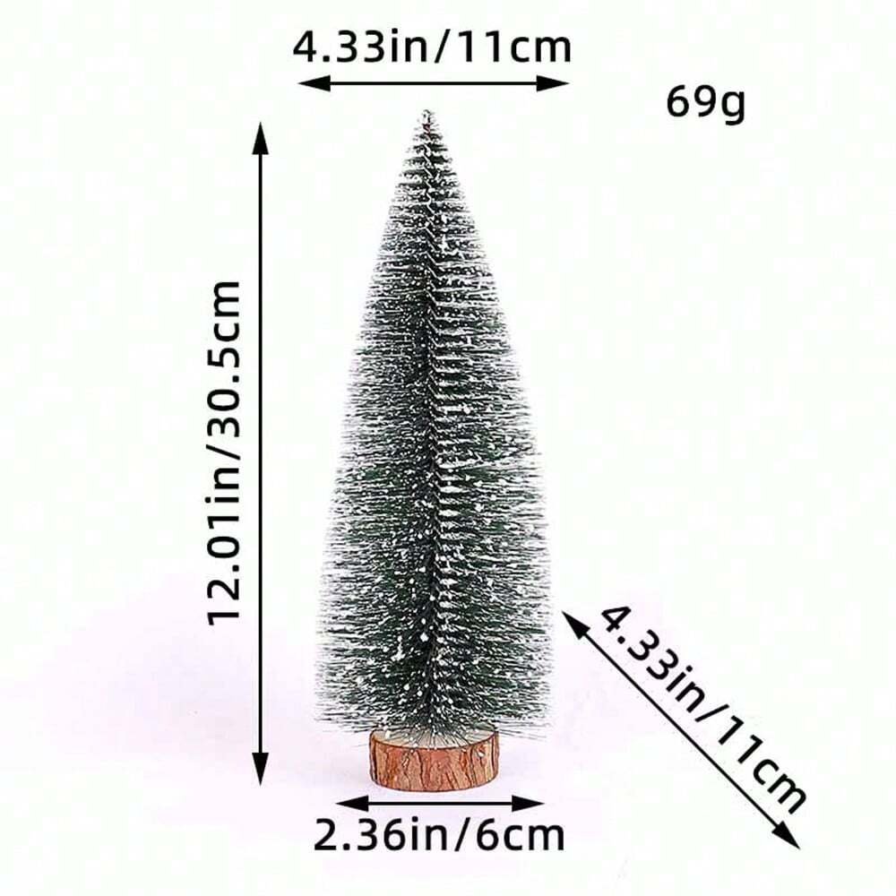 Cirelle Mini Árvore de Natal Artificial Cedro com Base de Madeira Neve