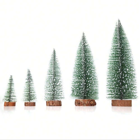 Cirelle Mini Árvore de Natal Artificial Cedro com Base de Madeira Neve