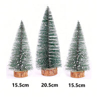 Cirelle Mini Árvore de Natal Artificial Cedro com Base de Madeira Neve