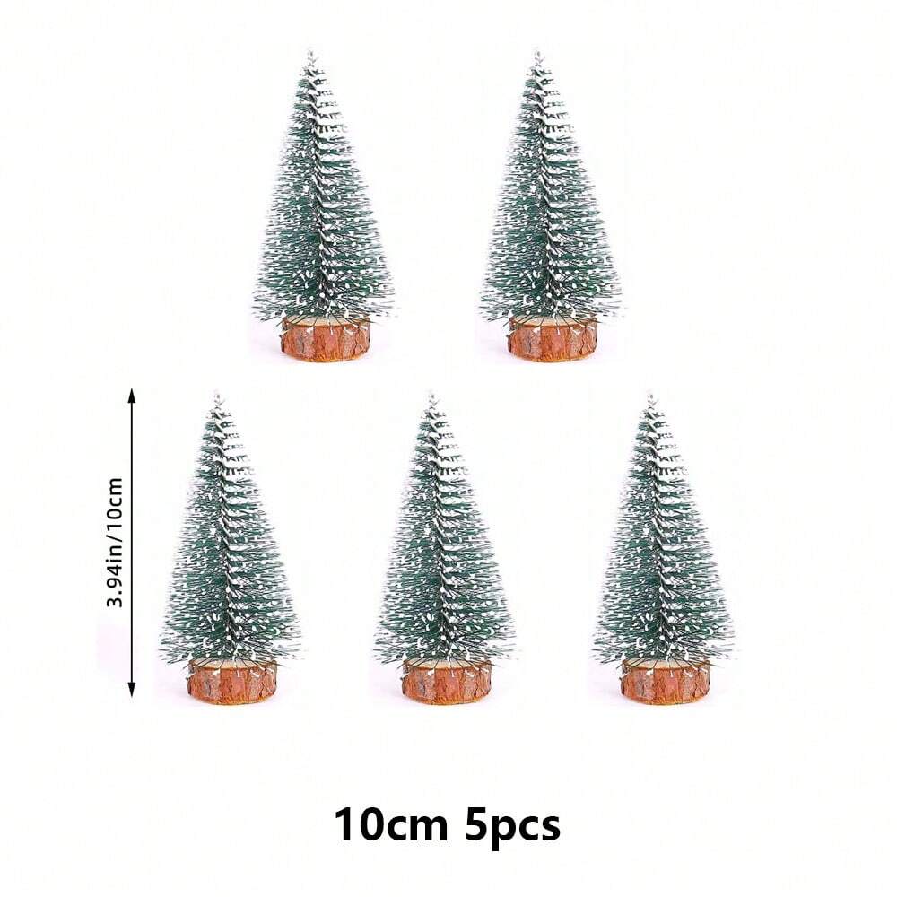 Cirelle Mini Árvore de Natal Artificial Cedro com Base de Madeira Neve