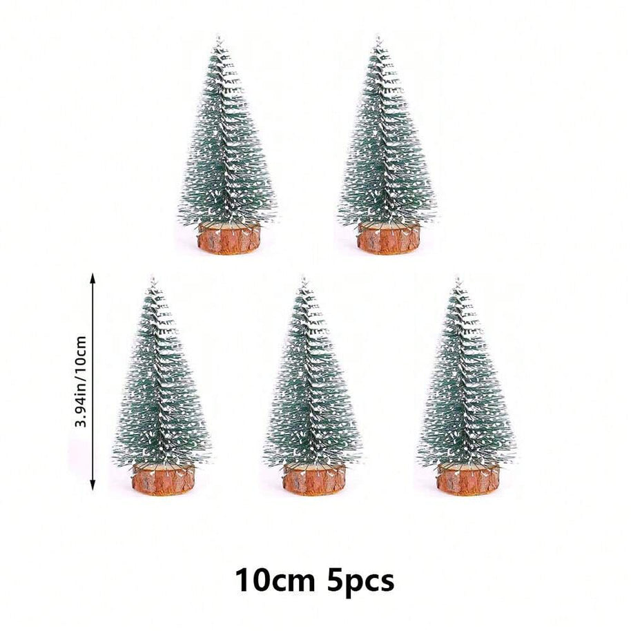 Cirelle Mini Árvore de Natal Artificial Cedro com Base de Madeira Neve