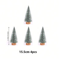 Cirelle Mini Árvore de Natal Artificial Cedro com Base de Madeira Neve