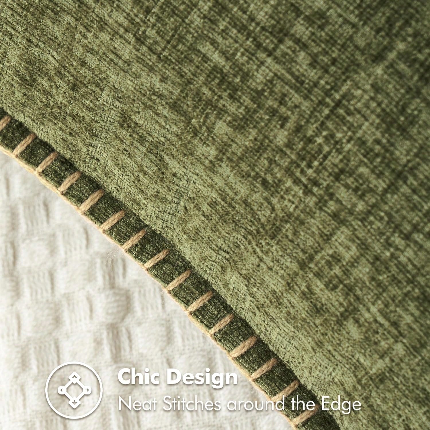 Cirelle Capa de Almofada Decorativa Chenille Dupla Face 1 Unidade