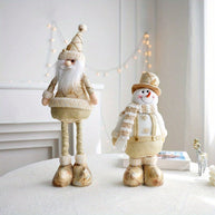 Cirelle Boneco Retrátil Natalino Dourado Decorativo