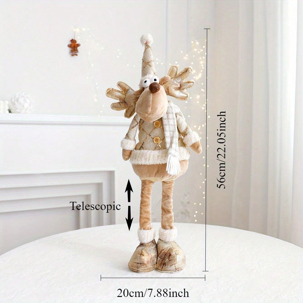 Cirelle Boneco Retrátil Natalino Dourado Decorativo