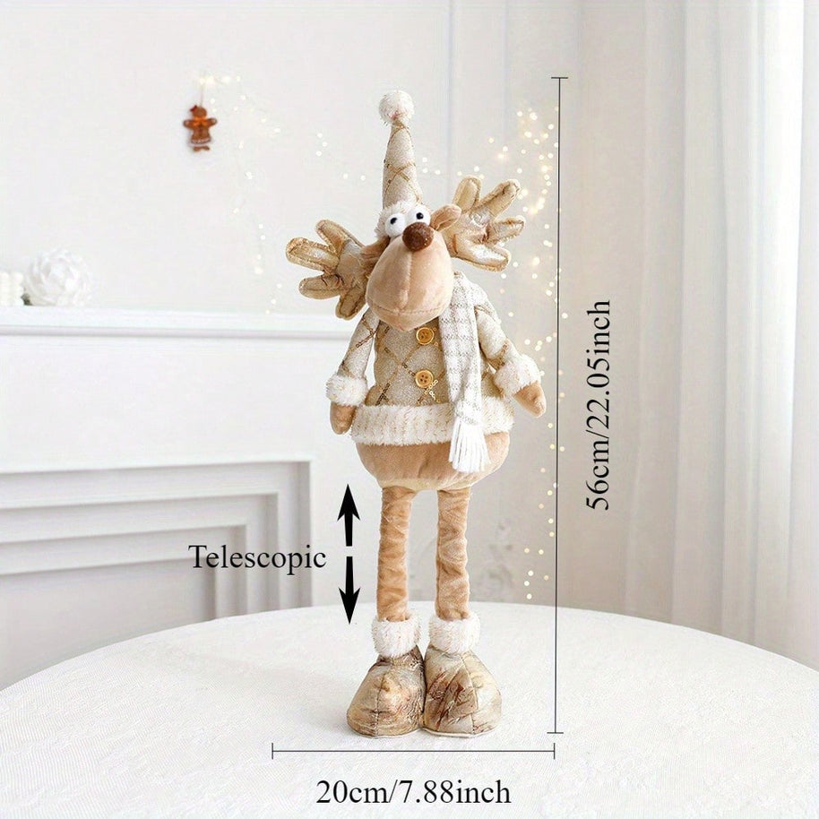 Cirelle Boneco Retrátil Natalino Dourado Decorativo