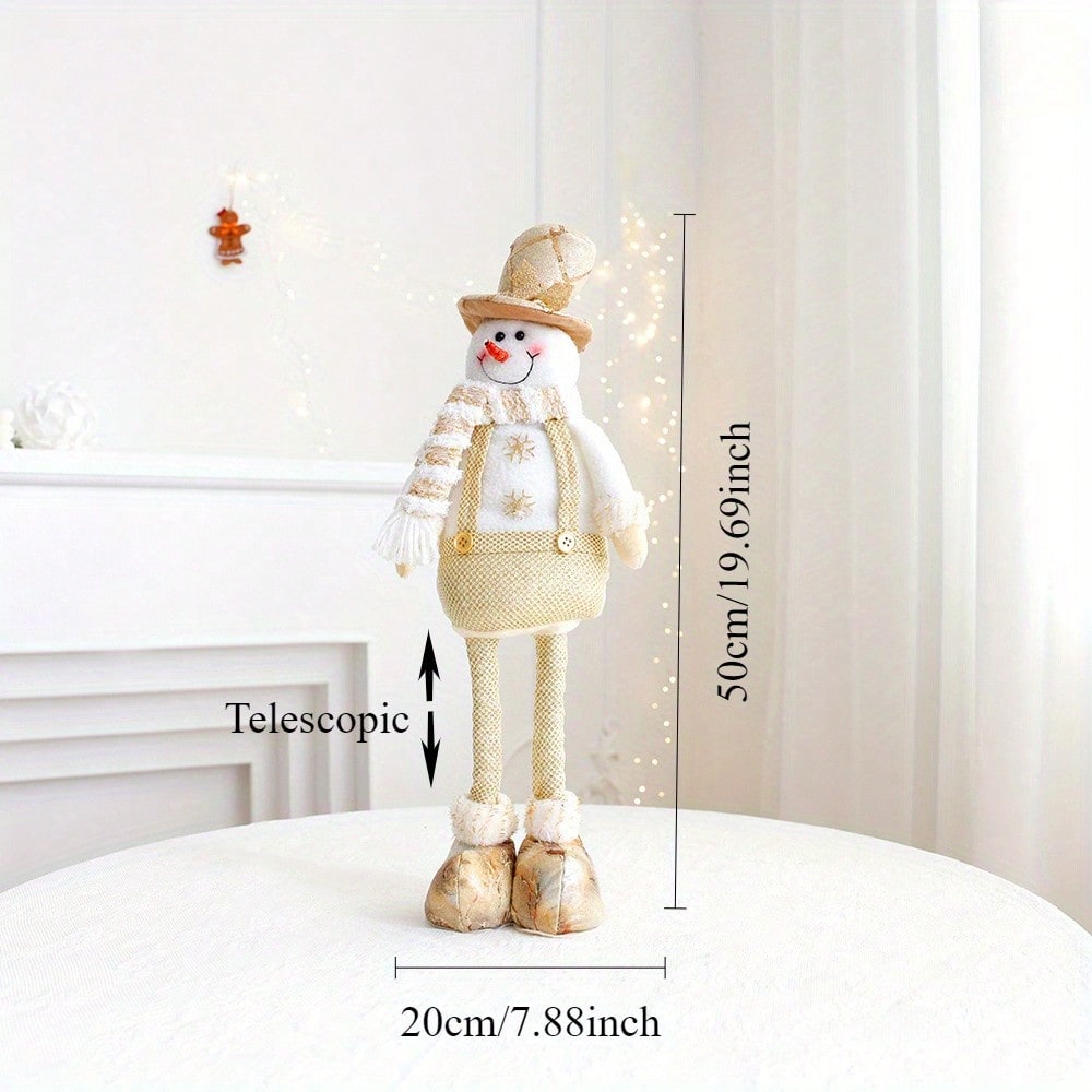 Cirelle Boneco Retrátil Natalino Dourado Decorativo