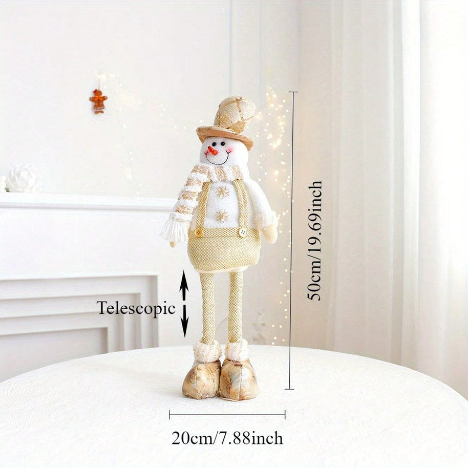 Cirelle Boneco Retrátil Natalino Dourado Decorativo