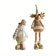 Cirelle Boneco Retrátil Natalino Dourado Decorativo