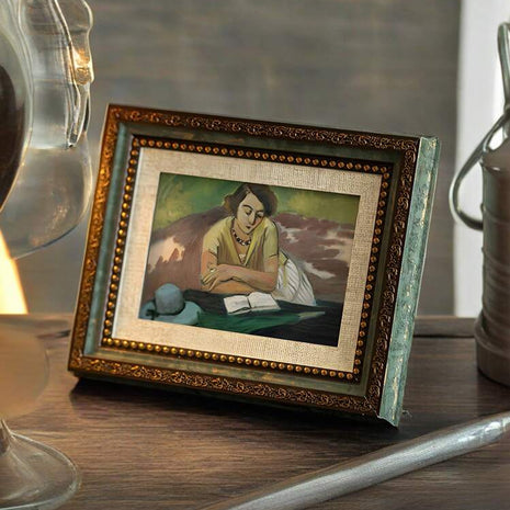 Quadro Decorativo Vintage Estilo Europeu Moldura Clássica de Mesa