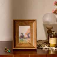 Cirelle Moldura de Madeira para Fotos Padrão Oval Marrom 8,9x12,7cm