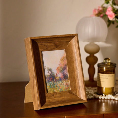Cirelle Moldura de Madeira para Fotos Padrão Oval Marrom 8,9x12,7cm