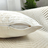 Cirelle Capa de Almofada Bordada Floral Borboleta Lona Moderna