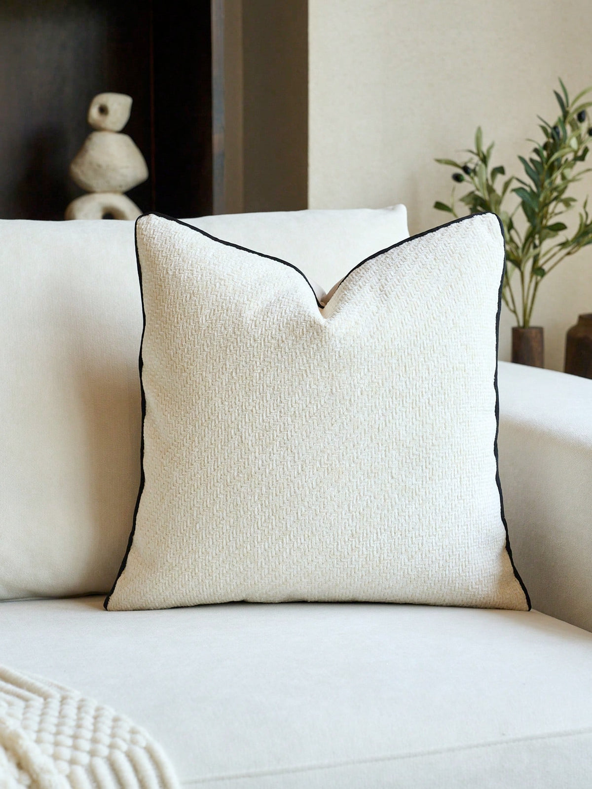 Cirelle Capa de Almofada Jacquard de Chenille Moderna