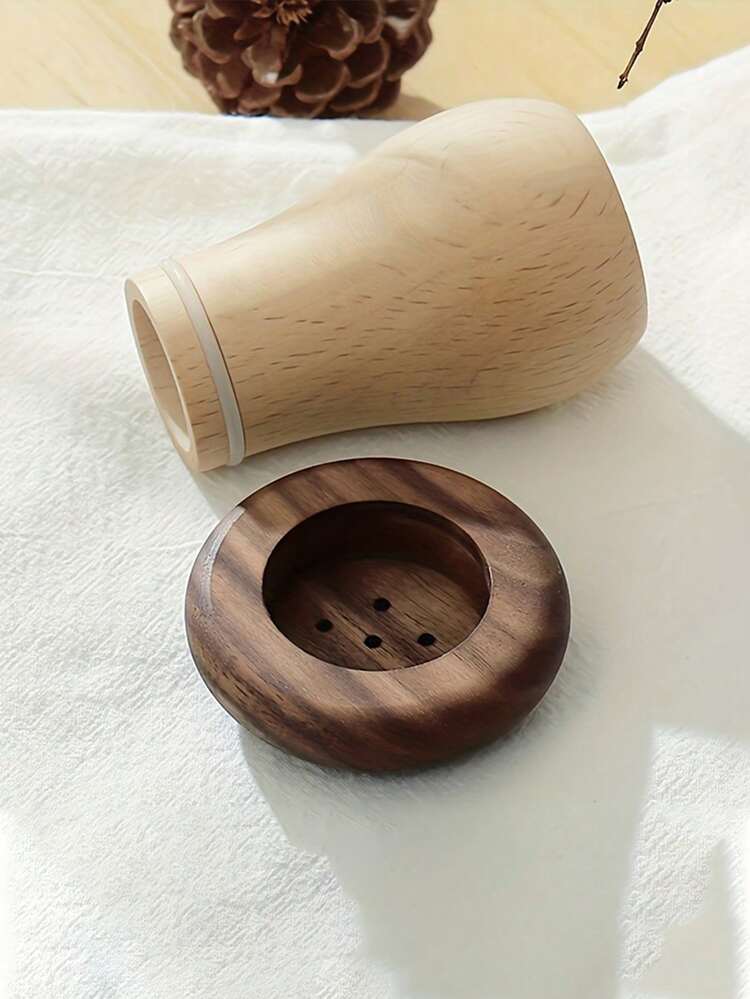 Cirelle Porta-palitos de Dente Cogumelo Madeira Nogueira Preta