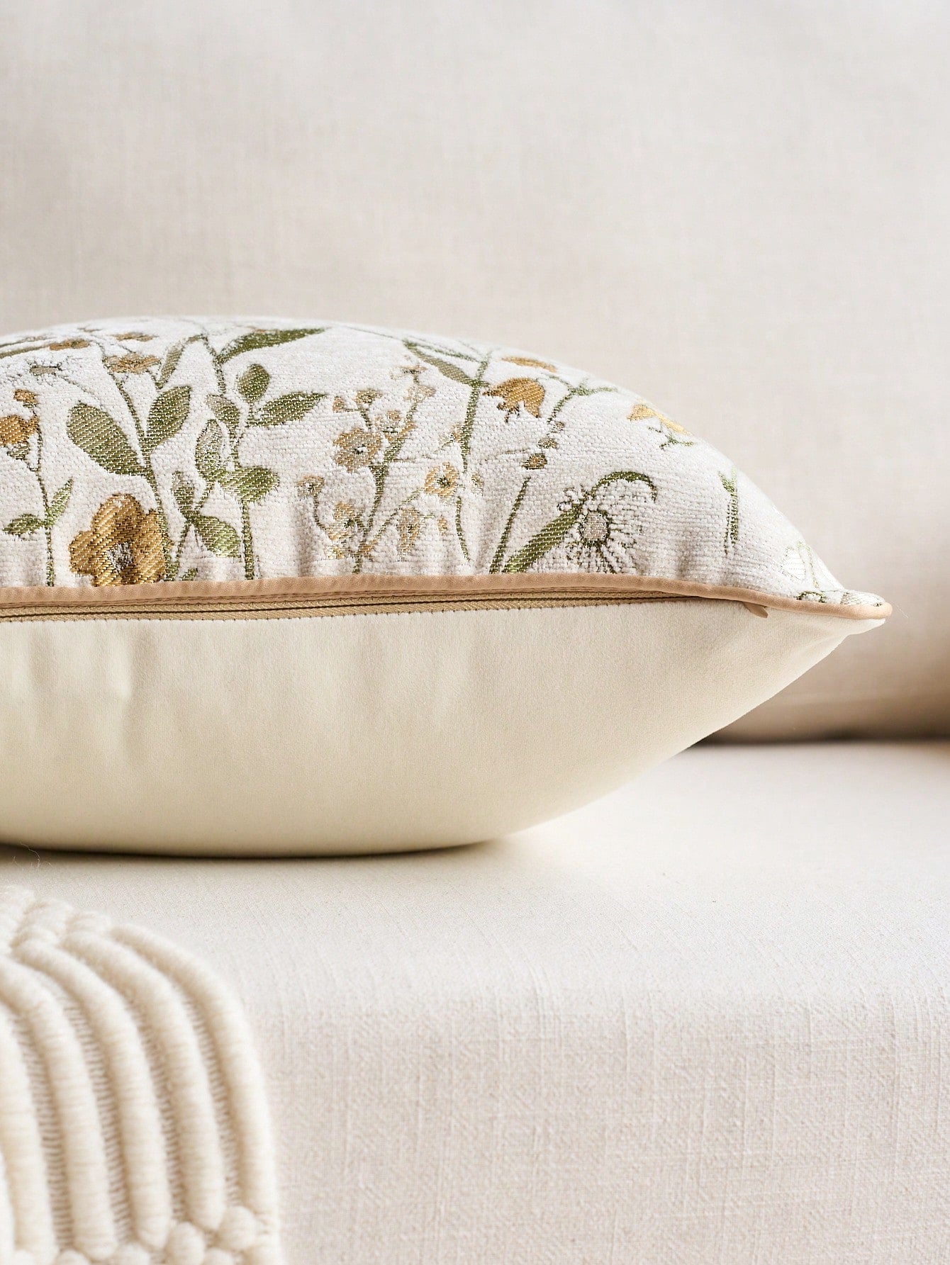 Cirelle Capa de Almofada Floral Jacquard Chenille 45x45cm