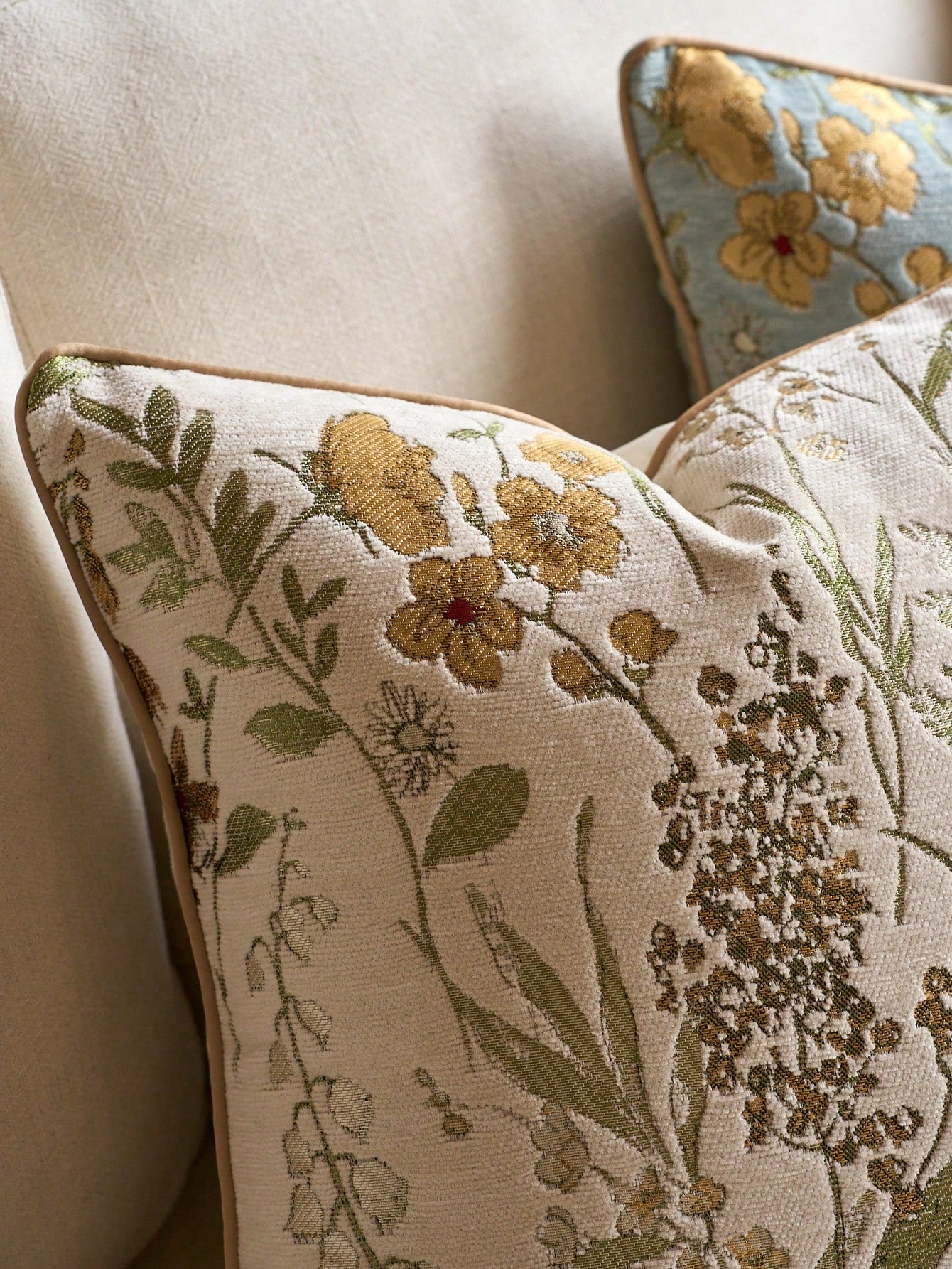 Cirelle Capa de Almofada Floral Jacquard Chenille 45x45cm