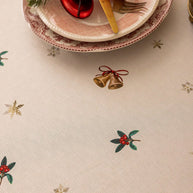 Toalha de Mesa de Natal Estampa Árvores Barra de Renda