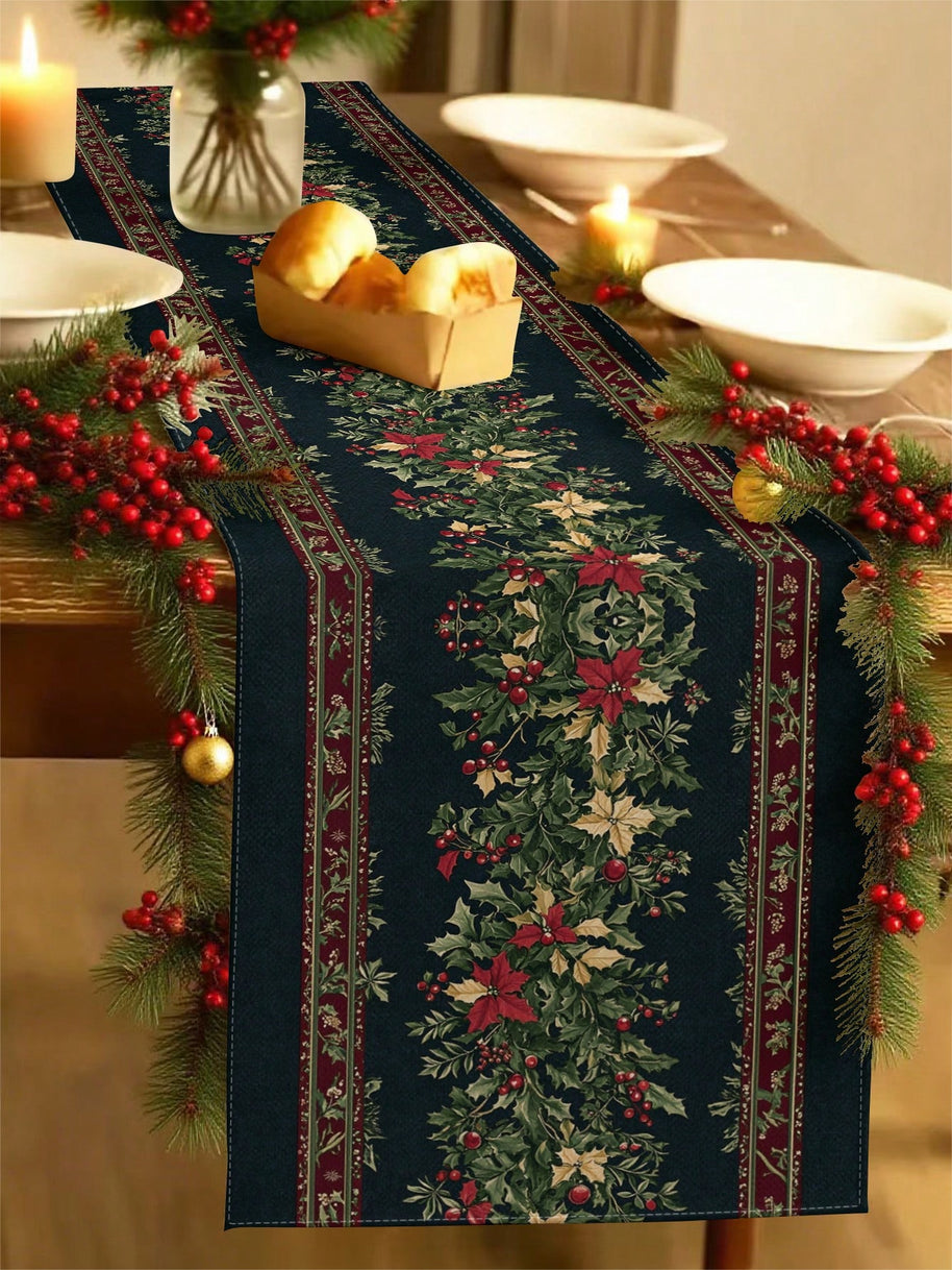 Cirelle Trilho de Mesa Natalino Árvore de Natal Efeito Linho