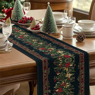 Cirelle Trilho de Mesa Natalino Árvore de Natal Efeito Linho