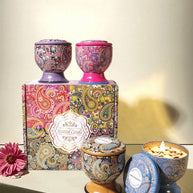 Cirelle Vela Perfumada com Flor Seca Cálice de Vidro