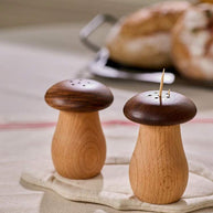 Cirelle Porta-palitos de Dente Cogumelo Madeira Nogueira Preta